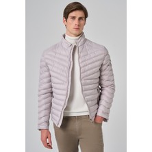 Morven  Erkek Ekru Polyester Kısa Kapitone Mont