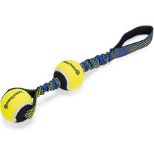Delixa Köpek Oyuncağı, Yüzen, Tutamaçlı Iki Tenis Topu, Mavi/sarı, 44X6,3X6,3CM