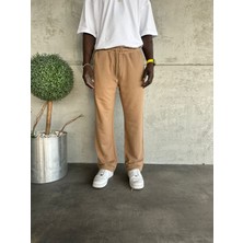 KağanKY Kahverengi Yazı Detaylı Baggy Eşofman