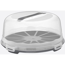 Hepta Collection Orret Home Kek Taşıma Kabı, Bpa Içermeyen Plastik, Saplı ve Kilitli Kek Fanusu, Taşınabilir ve Güven