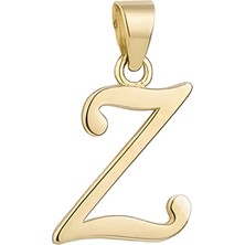 Hakan Mücevherat Z Harfi El Yazısı 14 Ayar Kolye Ucu