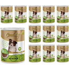 Delixa Cuddy Yavru Köpek Kuzulu ve Jöleli Konserve Mama 400 gr x 12 Adet