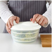 Delixa Salata Kurutucu, Beyaz Renk Süzgeçli Beyaz 23 cm Kurutucu