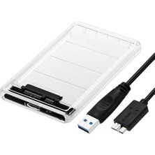 Delixa 4266 2.5 USB 3.0 Harici SSD Harddisk Şeffaf Satataşınabilir HDD