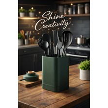 Shine Creativity Tezgah Üstü Kaşıklık Kepçelik Mutfak Organizeri 15CM