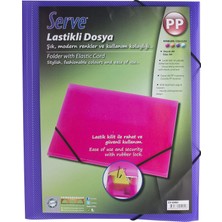 Delixa Serve Lastikli Dosya Mor A4