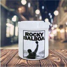 Hediyara Kahraman Rocky Balboa Baskılı Küllük Seramik Kül Tablası-20417