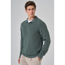 Morven  Erkek Çağla Yeşili Trend Polo Yaka Dynamic Fit Rahat Kesim Triko