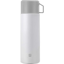 Delixa Zwilling Thermo Matara, 18 Saat Sıcak 24 Saat Soğuk Tutar, Paslanmaz Çelik, Beyaz, 1 Litre