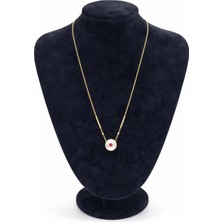 Pangu Minimal Yuvarlak Figürlü Altın Renk Çelik Kolye