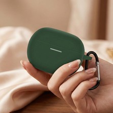 Caseonn Xiaomi Redmi Buds 6 Pro Kılıf Askı Aparatlı Mat Silikon Koyu Yeşil