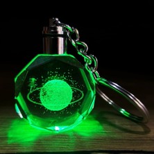 Najmaddin Satürnlü Kız Tasarımlı Renk Değiştiren Anahtarlık