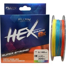 Fujin Yeni Hex 8x 300MT 0.14MM Multi Color Ip Misina