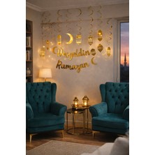 Masalsı Concept Hoşgeldin Ramazan Işıklı Süs Seti | 3 Metre Led’li Duvar & Tavan Dekoru  Gold