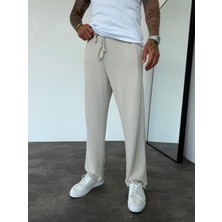 KağanKY Bej Fitilli Baggy Pantolon