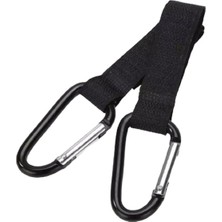 Delixa Tarix Puset Kancası, Bebek Arabası Askı Aparatı 2'li (Siyah)