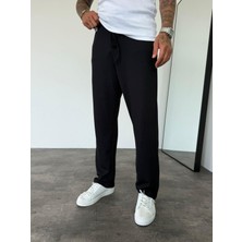 KağanKY Siyah Fitilli Baggy Pantolon