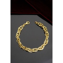 Innuendo Jewelry 925 Ayar Gümüş Altın Kaplama Hallow Bileklik