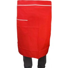 Kırmızıya Beyaz Biyeli Belden Önlük