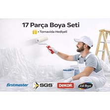 Filli Boya 17 Parça Iç Cephe Boya Hazırlık ve Uygulama Seti – Rulo, Maskeleme, Örtü, El Aleti Paketi (Tornavida Hediyeli)
