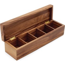 Delixa Ironwood Gourmet 5 Bölmeli, Büyük Çay , Sert Ahşap, 38,7 x 9,5 x 10,2 Cm, L