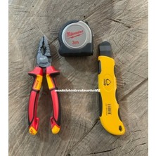 Milwaukee Pro Set 160MM Pense Cobalt Çelik 1000V 3metre Maket Bıçagı 3lü