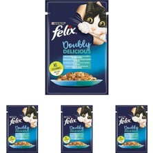 Delixa Felix Lezzet Somon & Sardalya Kedi Yaş Mama 85 gr 4lü Paket