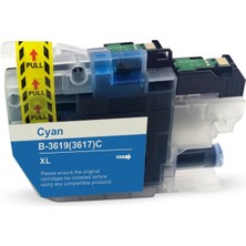 Delixa Bitmeyen Kartuş Brother Uyumlu Muadil , Brother MFC-J3930DW Mavi Uyumlu Brother Lc 3717