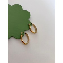 Marsel Özel Seri Klasik Oval Model Gold Küpe