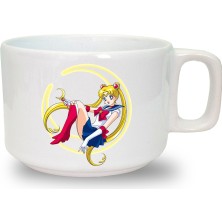 Hediyara Sailor Moon Baskılı Seramik Beyaz Kahve Kupası