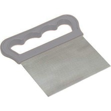 Delixa Metal Hamur Kesici Spatula, Ergonomik Saplı, Paslanmaz Çelik (Antrasit Gri)