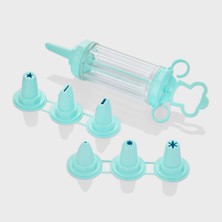 Delixa Krema Dekaratör Pompası ve Dekoratif Uçlar Seti (Su Yeşili)