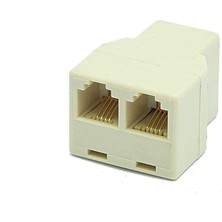 Delixa RJ11 Çoklayıcı 2 Port Telefon Çoklayıcı 2 Li Hat Çoklayıcı Telefon Hat Çoğaltıcı
