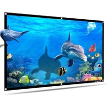 Delixa PA301 100 Inç Siyah Çerçeveli Duvar Tipi Projeksiyon Perdesi PA301