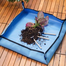 Delixa Çiçek Saksı Toprağı Aktarımı Için Su Geçirmez Ped 50X50 cm 1 Adet Mavi