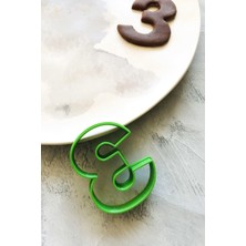 Delixa Yeşil 3 Rakamı Hamur Şekillendirici/kurabiye Kalıbı