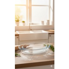 masterchef Elite 2'li Sade Oval Servis Tabağı,salata Kasesi, Sunumluk, Tabak ve Fırın Kabı