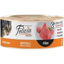 Delixa Yaş Kedi Maması, Kısırlaştırılmış Kediler Için, Biftekli Fileto, Tahılsız, 85 G