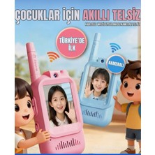 Nevarsa2023 Şarj Edilebilir Akıllı Çocuk Telsizi Smart Görüntülü Konuşma 4 Farklı Ses Efekti Walkie Talkie 2 Adet Oyuncak Telsiz