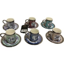 Acar SHP-08261 Spencer Karışık 6'lı Kahve Fincan Takımı