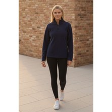 Knup Kadın Kışlık Sweatshırt - Yarım Fermuar Polar Kumaş