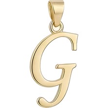 Hakan Mücevherat G Harfi El Yazısı 14 Ayar Kolye Ucu