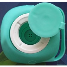 Delixa Duş Jeli, Şampuan, Sıvı Sabun Vb. Sıvı Hazneli, Yumuşak Silikonlu, Silikon Yıkama Kesesi (Yeşil)