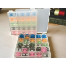 Dünya Makina Ev Tipi Aile Dikiş Makinesi Plastik Geniş Masura Renkli (Kutulu) /  25 Adet