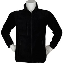 Siyah 3 Fermuarlı Polar Hırka