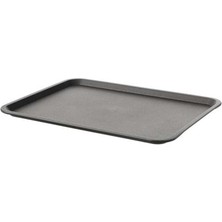 Delixa Servis Tepsisi 37X29 cm Sunum Tepsisi Çay Kahve Taşıma Plastik Tepsi Gri Renk 5045777777785