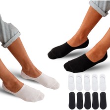 Kral Socks Kadın - Erkek Düz Desen (10 Çift) Pamuklu Terletmez Babet Çorap