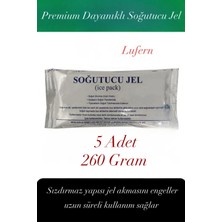 Lufern Dayanıklı Soğutucu Jel Poşet Buz Aküsü Malzeme Kamp Piknik Yolculuk Seyahat Yiyecek 260 gr 5 Adet