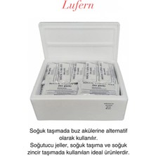 Lufern Dayanıklı Soğutucu Jel Poşet Buz Aküsü Malzeme Kamp Piknik Yolculuk Seyahat Yiyecek 260 gr 5 Adet
