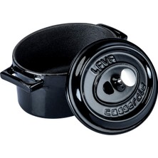 Delixa Metal Oval Mini Tencere, Siyah